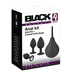 Black Velvets - conjunto de plugs anais (4 peças, preto)
