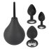 Black Velvets - plug anal kit 4 peças - silicone preto