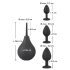 Black Velvets - plug anal kit 4 peças - silicone preto