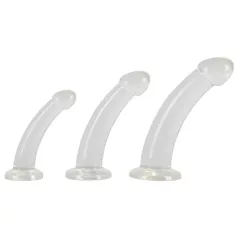 Crystal Clear - kit plug anal transparente - 3 peças