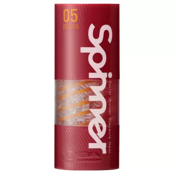 TENGA Spinner Beads - masturbador masculino - textura interna - transparente