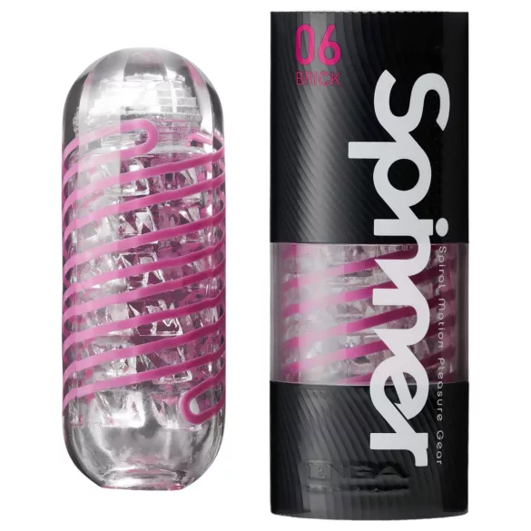 TENGA - masturbador masculino rotativo - transparente