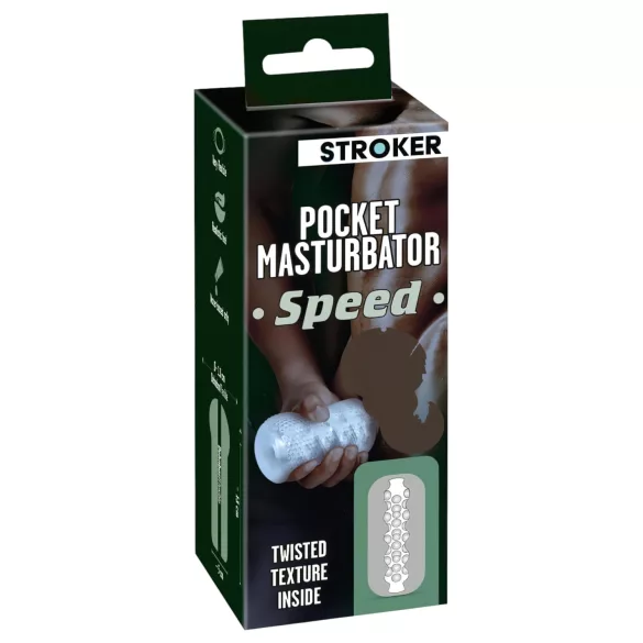 STROKER Speed - masturbador masculino formato bunda - transparente