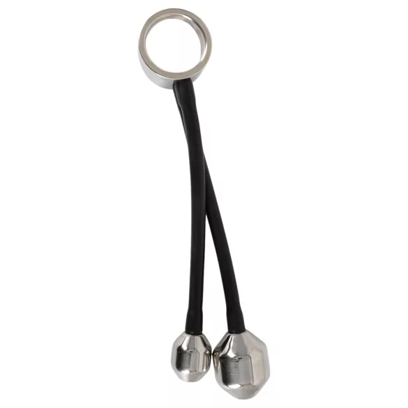 You2Toys - anel peniano com peso anal - silicone preto