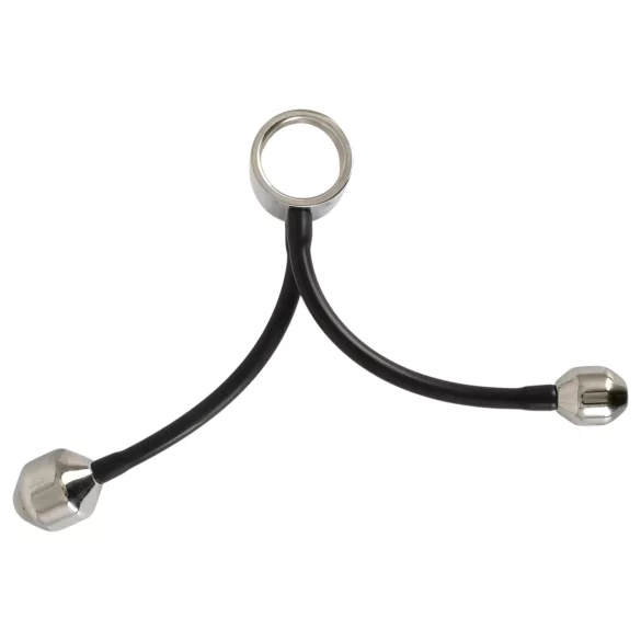 You2Toys - anel peniano com peso anal - silicone preto
