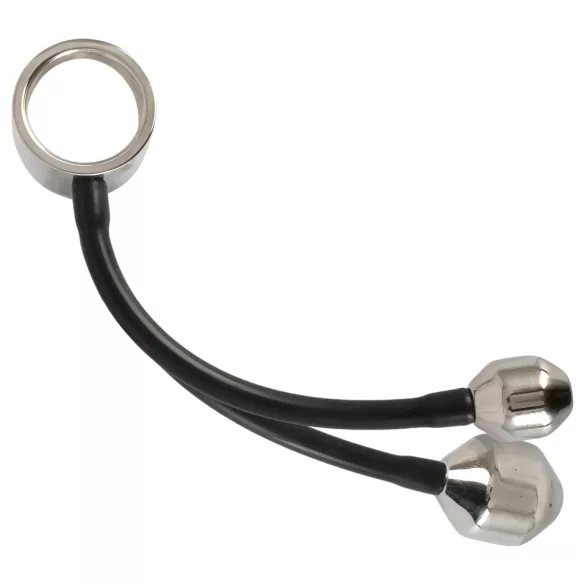 You2Toys - anel peniano com peso anal - silicone preto