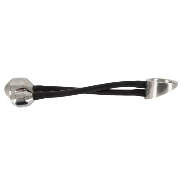 You2Toys - anel peniano com peso anal - silicone preto
