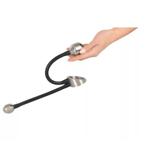 You2Toys - anel peniano com peso anal - silicone preto