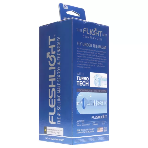 Fleshlight Flight Commander - masturbador masculino sucção - azul