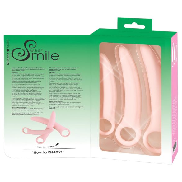 SMILE - kit de dilatador vaginal - 3 peças - silicone rosa