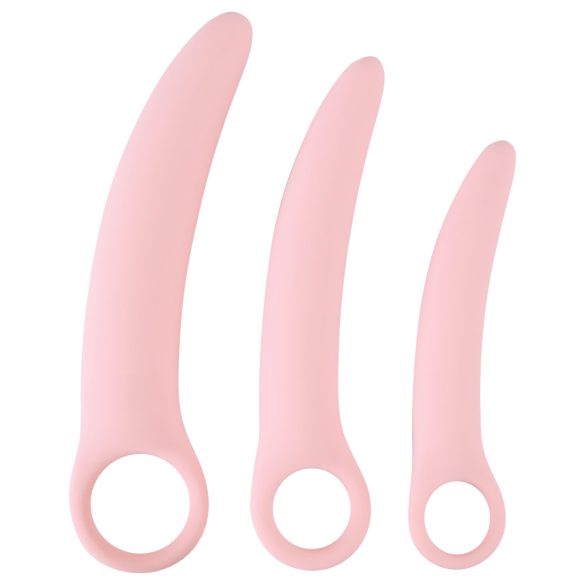 SMILE - kit de dilatador vaginal - 3 peças - silicone rosa