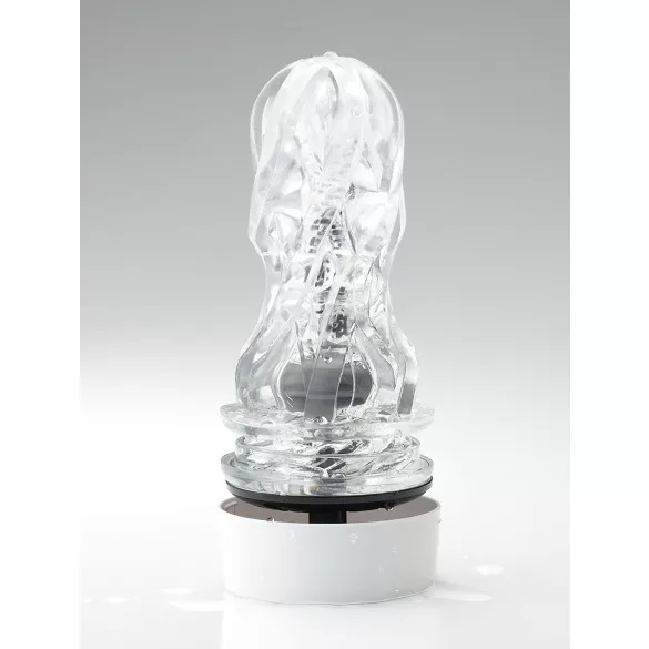 TENGA Aero - masturbador boca sucção forte - silicone branco-prata