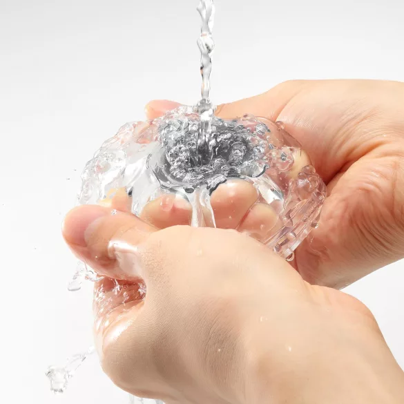 TENGA Aero - masturbador boca sucção forte - silicone branco-prata