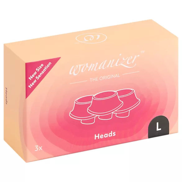Womanizer L - conjunto de bicos de sucção - preto - grande (3 unid)
