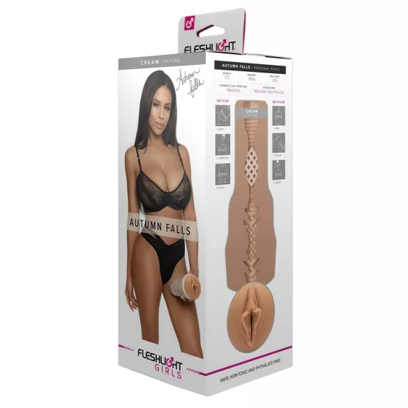 Fleshlight - masturbador vagina realista - cor creme/natural