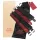 Fifty Shades of Grey - algemas de pulso e tornozelo - couro preto/vermelho