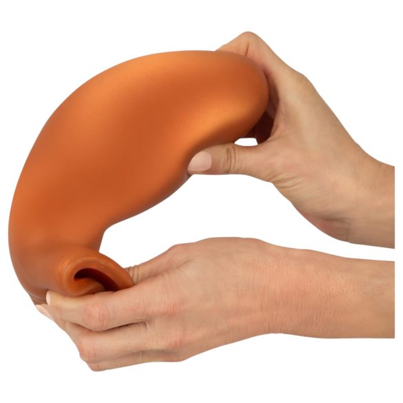 ANOS - plug anal grande - silicone laranja