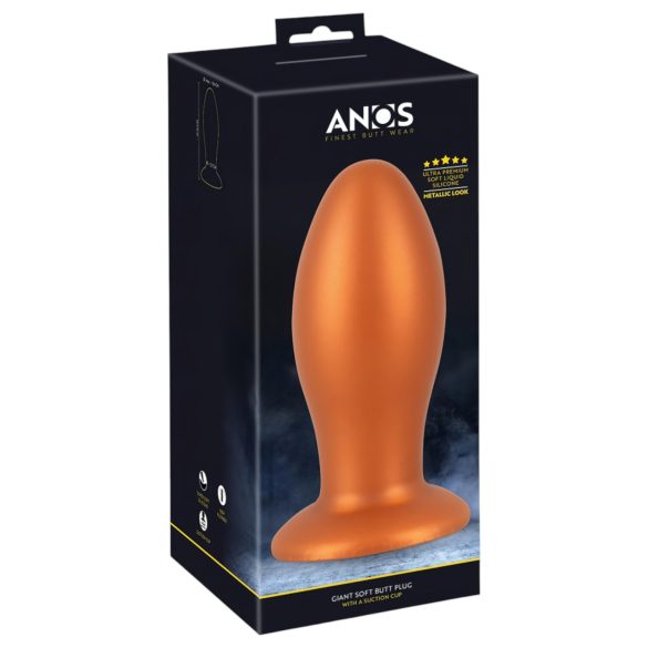 ANOS - plug anal grande - silicone laranja