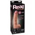 Real Feel Deluxe No.9 - vibrador realístico com escroto - cor natural