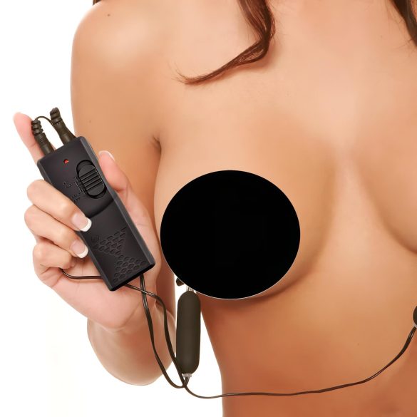 Fetish - clipe vibrador de mamilos - preto