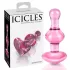 Icicles No. 75 - plug anal de vidro em forma de coração - rosa