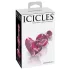 Icicles No. 75 - plug anal de vidro em forma de coração - rosa