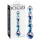 Icicles No. 08 - dildo de vidro duplo ondulado - transparente e azul