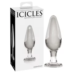 Icicles Nº 26 - plug anal cônico de vidro (transparente)