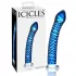 Icicles No. 29 - dildo de vidro espiral para pénis - azul