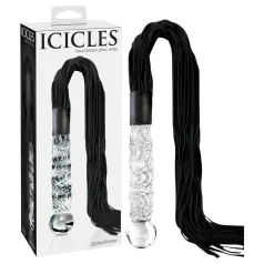   Icicles No. 38 - chicote de couro e dildo de vidro - transparente/preto