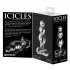 Icicles No. 47 - plug anal de vidro com três esferas - transparente