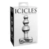 Icicles No. 47 - plug anal de vidro com três esferas - transparente