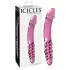 Icicles No. 57 - dildo duplo formato pênis - vidro rosa