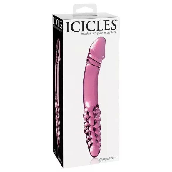 Icicles No. 57 - dildo duplo formato pênis - vidro rosa