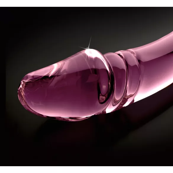 Icicles No. 57 - dildo duplo formato pênis - vidro rosa