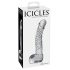 Icicles No. 61 - dildo de vidro com testículos e pênis - transparente