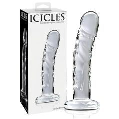 Icicles No. 62 - dildo de vidro com pênis - transparente