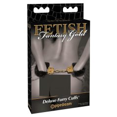 Pipedream Fetish Fantasy Gold - algema de pelúcia preta