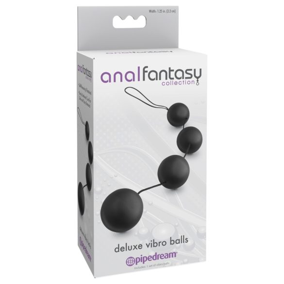 Anal Fantasy - plug anal com bolas internas - silicone preto