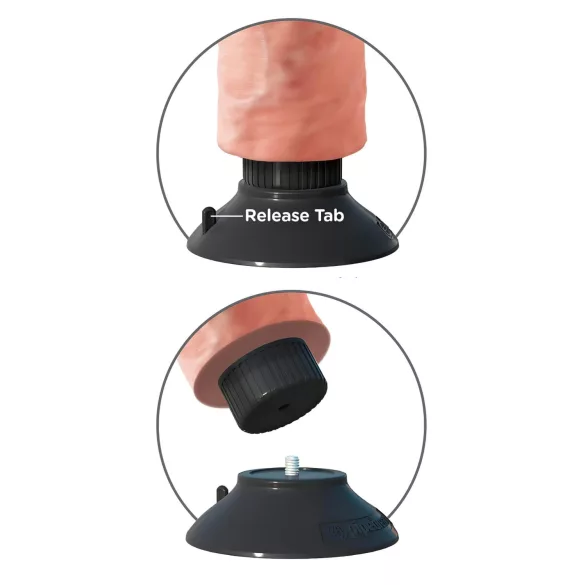 King Cock - vibrador realístico com ventosa flexível - 26cm cor natural