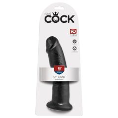 King Cock - dildo com ventosa - 23 cm - preto