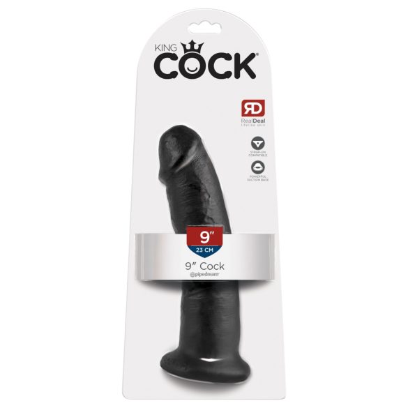 King Cock - dildo com ventosa - 23 cm - preto