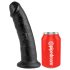 King Cock - dildo com ventosa - 23 cm - preto