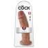 King Cock 10 - dildo grande com ventosa (25 cm) - natural escuro