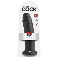 King Cock - dildo com ventosa - 25cm - preto