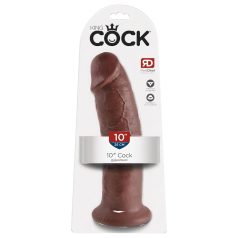 King Cock - dildo com ventosa grande 25cm - marrom