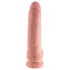 King Cock 9 - grande dildo com ventosa e testículos (23 cm, cor natural)