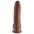 King Cock - dildô realístico com ventosa e escroto 23cm - marrom