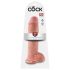 King Cock - dildo com ventosa e escroto - 28cm - cor natural