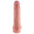 King Cock - dildo com ventosa e escroto - 28cm - cor natural